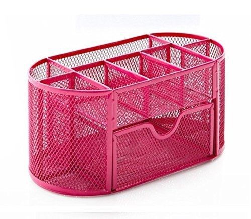 Desk Organizer Office Supply Caddy Office School Home Table Files Folder Pink