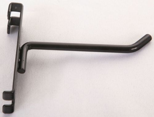 Lot of 30 Retail Display 4&#034; Black Metal Gridwall Panel Peg Hanger Hooks