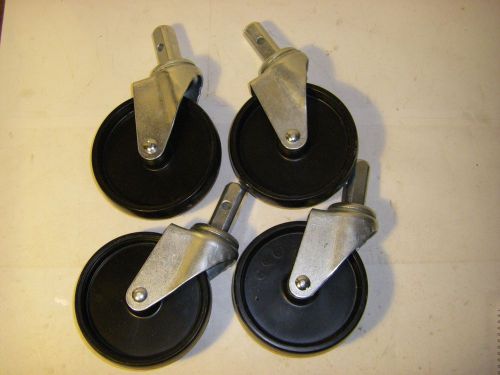 5&#034; Heavy Duty Casters  5&#034;x1&#034;  Wheel ~ 6&#034; height ~ Set of 4