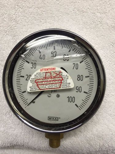 NEW  Wika Oil Filled Pressure Gauge 100 PSI  NO BOX