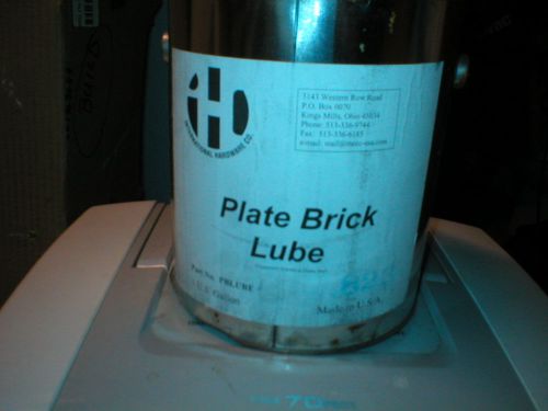 PLATE BRICK LUBE INDUSTRIAL LUB DIAKA SEAL P/N PBLUBE 823 IHC1 Gallon