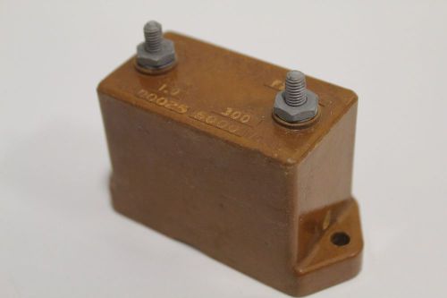 Sangamo mica capacitor type f2l 1.0 amps 300 kc .00025 mfd 5000 volts for sale