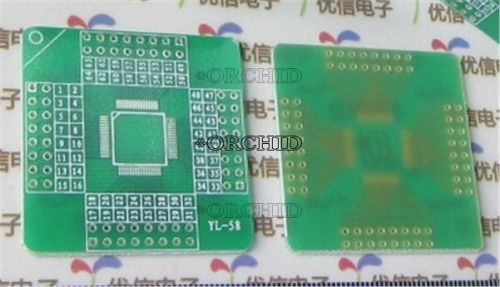 2pcs tqfp-64 tqfp64 adapter smd pcb convert to dip-64 new #144574