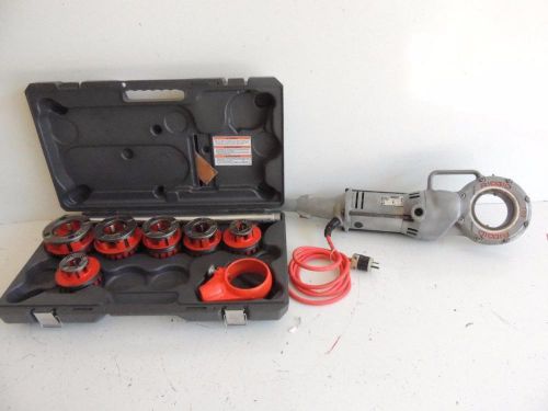 RIDGID 700 PIPE THREADER THREADING MACHINE WITH  6 DIES 1/2&#034; TO 2&#034; IN CASE