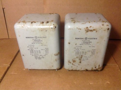 Lot Of 2 Vtg GENERAL ELECTRIC TRANSFORMER 9T35Y1731 -- 3 Phase