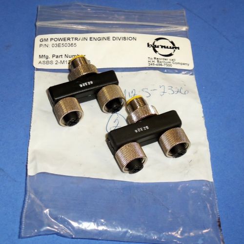 LUMBERG 2-WAY 4-POLE M-12 SPLITTER/T-CONNECTORS, ASBS 2 M12-S2326 *NEW LOT OF 2*