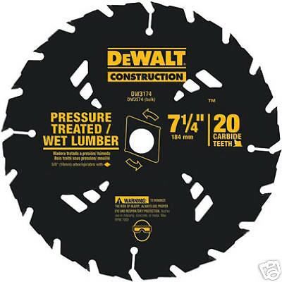 DEWALT DW3174 7-1/4, 20 Teeth Circular Saw Blade