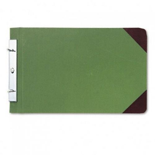 Canvas Sectional Post Binder, 8-1/2 x 14, 4-1/4 Center, Green