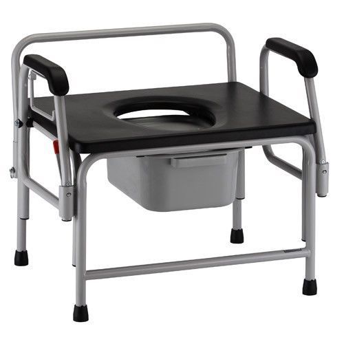 Bariatric Drop-Arm Commode, 800 Lb. Capacity, Free Ship, No Tax, #8590