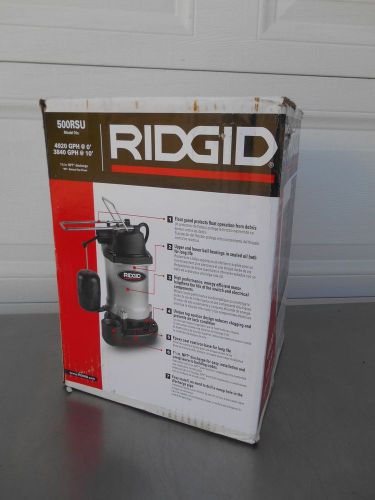 NEW Ridgid 1/2 HP Sump Pump with Durable Cast Iron Base 500RSU