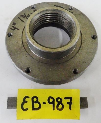 Buck 4” lathe chuck adapter plate 1-3/4” – 8 spindle thread 9/16” thickness for sale