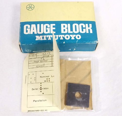 Mitutoyo 614173 Steel Square .133 Inch Gauge Gage Block Grade 2 NEW NOS