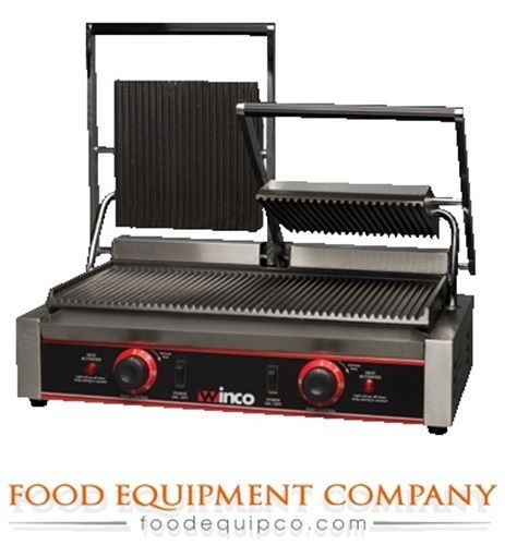 Winco epg-2 italian style panini grill, electric, countertop double for sale