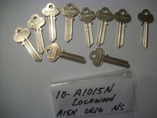 Locksmith LOT of 10, Vintage Key Blanks for LOCKWOOD A1015N, Original, NS