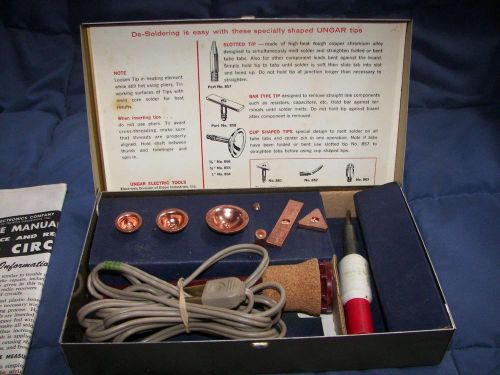 vintage ungar de-soldering kit with 8 tips round, bar, etc.