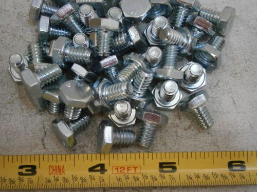 Hex Cap Bolts 1/4-20 x 3/8&#034; Long Grade 2 Steel Zinc Plated Lot of 22 #5168