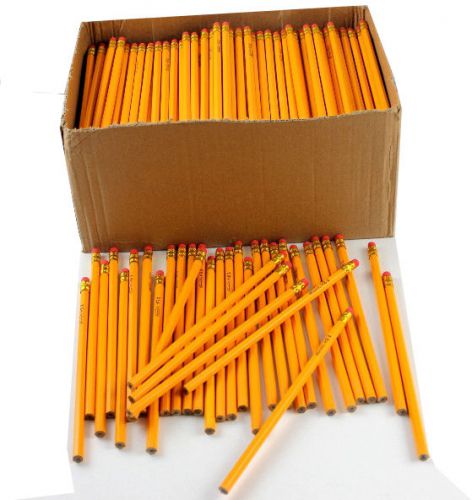 Wholesale bulk lot yellow #2 pencils, 576 count school office supplies writing for sale