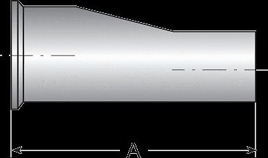 2&#034; x 1-1/2&#034; Clamp x Weld Eccentric Reducer, 316L SS, SFF4 (PM)