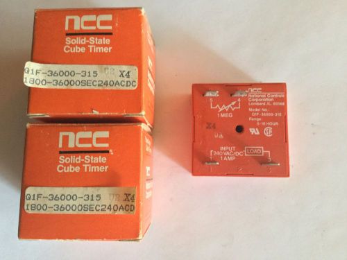 NCC Solid-State Cube Timer - Q1F-36000-315. 240Ac/Dc