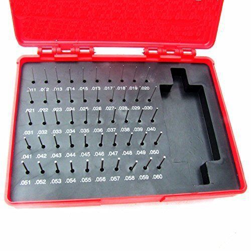 HFS Tm 50 Pc M0; 0.011 - 0.060&#034; CLASS ZZ STEEL PIN GAGE SET MINUS NEW