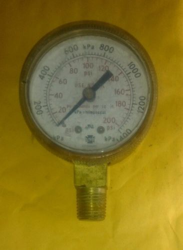 2&#034; U.S Gauge 0-200 PSI / 0-1400KPA Pressure Gauge Made In USA