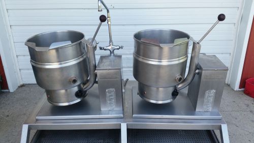 2 groen steam jacketed kettles tdb/7-20 480 volt on stand for sale