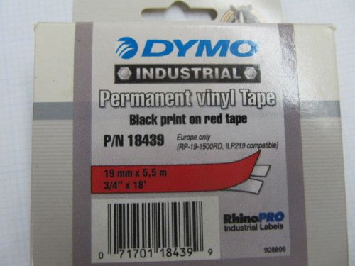 DYMO PERMANENT VINYL TAPE P/N 18439