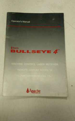 APACHE BULLSEYE 4 OPERATORS MANUAL