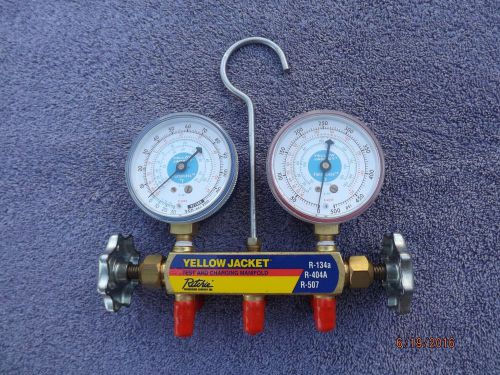 Yellow jacket 41312 manifold only, psi, r-134a 404a and 507 new for sale