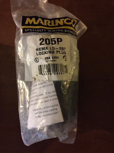 Marinco, LOCKING PLUG, 20A, 125V, 2-POLE, 3-WIRE, NEMA L5-20P D4