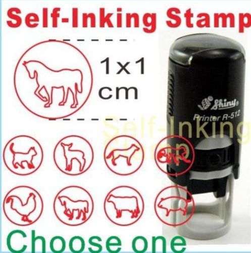 1cm self-inking stamp rubber animal pig cock horse dog dairy cattle cow monkey for sale