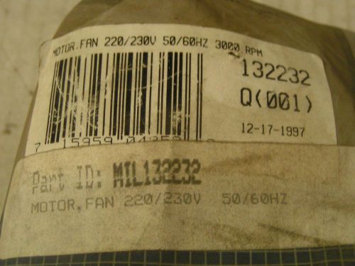 MILLER 132232 MOTOR,FAN 220/230V  50/60HZ