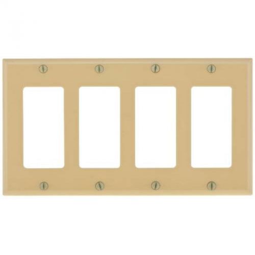 Deco Wall Plate 4-Gang Almond National Brand Alternative 602533 076335068312