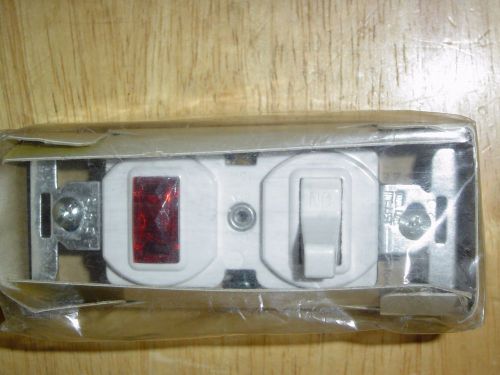 EAGLE 277W-BOX 15A SINGLE POLE QUIET SWITCH &amp; RED NEON PILOT LIGHT - WHITE - NIB