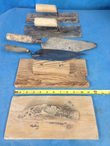 Vintage Masonry Concrete Finishing Trowels Various Lot of 6