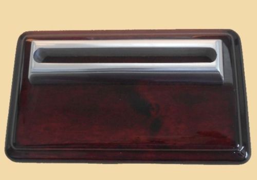 High Gloss Mahogany Finish Desktop Business Card Holder