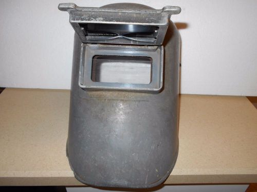 Vintage Fiberglass Welding Helmet Flip-Up Lense Cap Steampunk