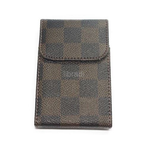 Stylish Business Name ID Credit Card Folder Holder Case Brown-CC003