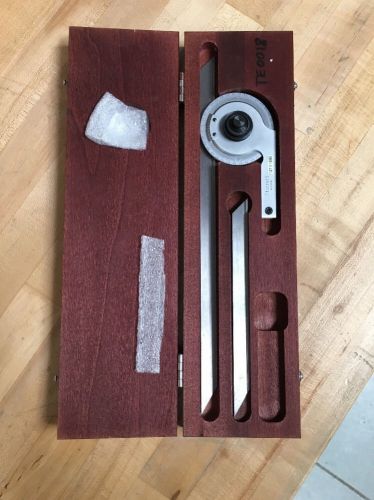 L.S. Starrett No C359 Vernier Bevel Protractor w/12&#034; &amp; 7&#034; blade-missing smallest