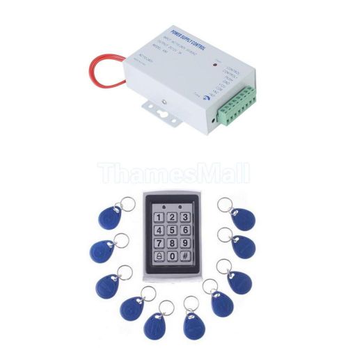 RFID Reader Card Door Access Control Password Keypad+Access Control Power Supply