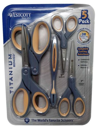 Westcott Titanium Bonded Scissors 5 Pack