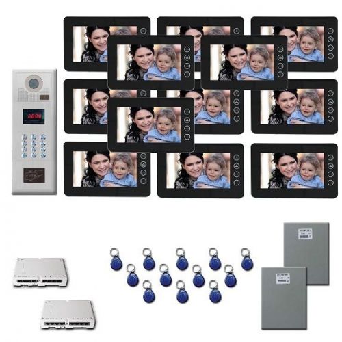 Office building video entry 12 seven inch color monitor door panel for sale