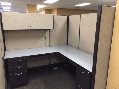 Herman Miller AO2 Cubicles, Beige Waffle Panels