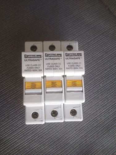 NEW Lot of 3 Ferraz Shawmut USCC1I-DC24 X213943 1-Pole Fuse Holders 600V, 30A