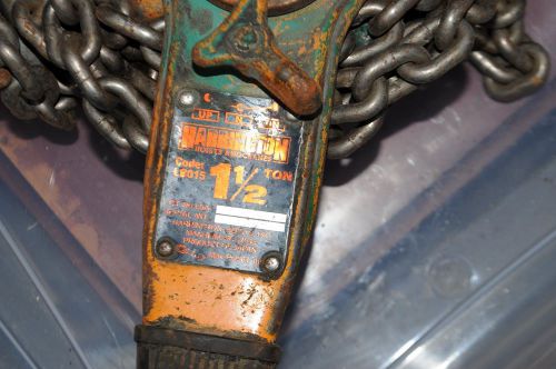 Harrington 1.5 ton lever chain hoist lb015 come along 15 foot for sale