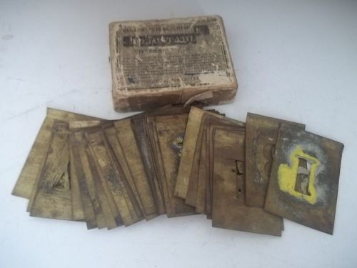 VINTAGE LOT OF 36 ADJUSTABLE 1&#034; BRASS STENCIL ESTATE FIND