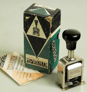 Roberts Ink Numbering Stamp 0 to 99999 Vintage Model 49 G