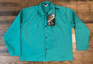 Tillman 6230 30&#034; 9 oz. Green Fire Resistant Cotton Welding Jacket 2X-Large NEW