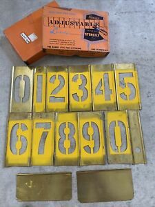 Vintage Brass Lockedge Stencil Sets Reese&#039;s 3&#034; Figures 14pc