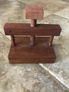 L.H. Peavey Sudbury MA Vintage Wooden Book Press